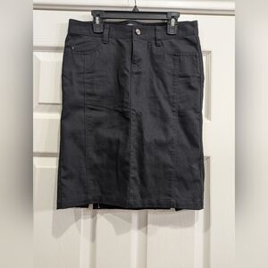 Armani Exchange Black Denim Zipper Detail Pencil Skirt, Size 2